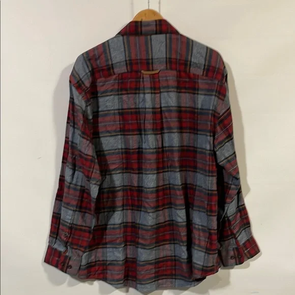 Orvis Men's Red and Gray Plaid Shirt - Picture 5 of 5